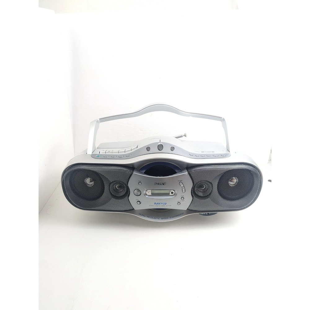 Sony CFD-F10 CD Player Boombox Stereo AM FM Radio Cassette Tape Player Recorder